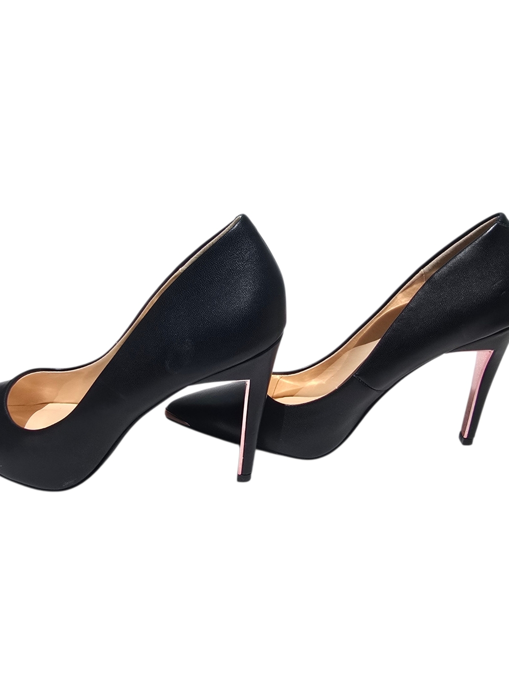 Jenn Ardor Black Insole Heel with Gold Logo Marking